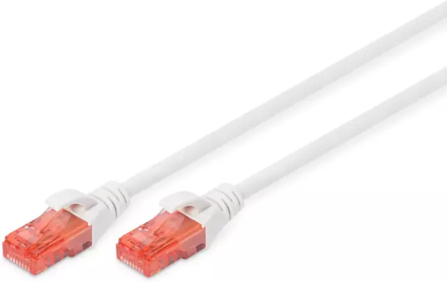 Cable de conexión DIGITUS CAT 6 U-UTP, 1m, cable Ethernet DSL LAN de red, LSZH, AWG