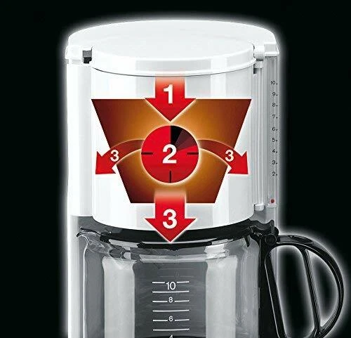 Braun KF 47/1 Filterkaffeemaschine Weiß 1000 Watt 10 Tassen Abschaltautomatik 4