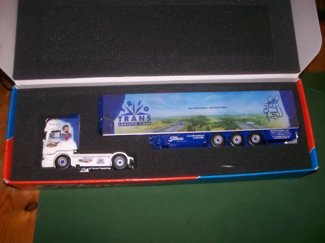 TEKNO  1/50th SCALE 9850A SCANIA TOPLINE  REFRIGERATED TRAILER TRIO TRANS BAYEM.