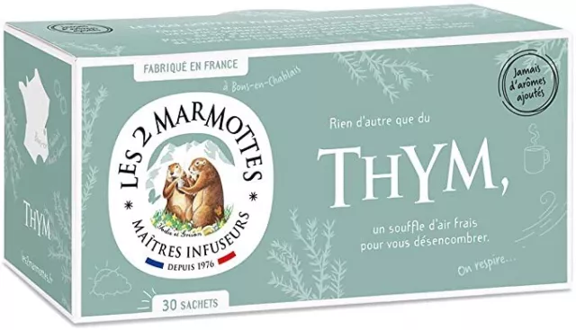 *Lot de 3*  Infusion Thym 30 sachets Les 2 marmottes  (35g x 3)