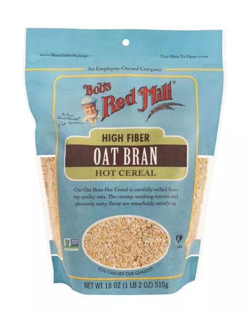 Bob's Red Mill Oat Bran Hot Cereal, 18-ounce (Pack of 4)