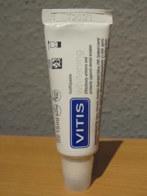 VITIS DENTAID Whitening Zahncreme Zahnpasta (15 ml) Probe Reisegröße Zahnpflege