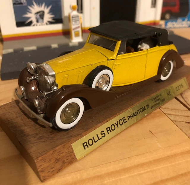 Pince à Cravate Vintage Voiture Rolls Royce - Doré Argenté - Comme Neuve