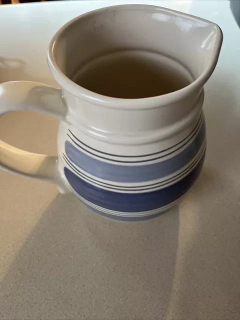 Pfaltzgraff Rio Blue/White Stripe 2 Qt Pitcher Great Condition Pfaltzgraff Rio Blue/White Stripe 2 Qt Pitcher Great Condition