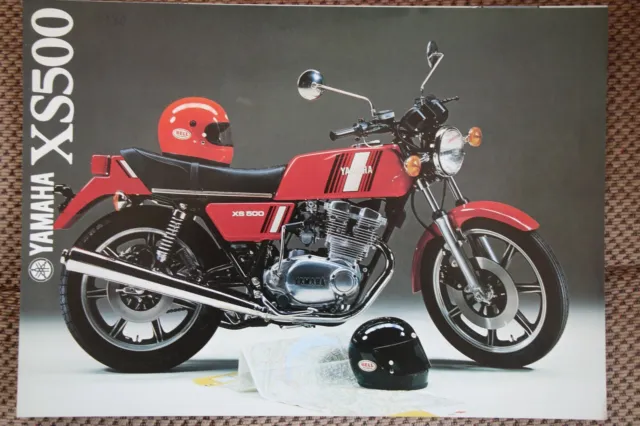 Yamaha XS500 1980 model brochure. Virtually perfect condition.