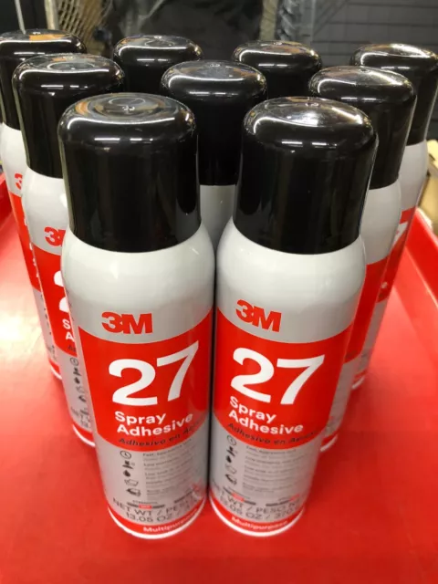 (9) 13.05 oz. CANS 3M SUPER 77 MULTIPURPOSE SPRAY ADHESIVE FAST AGGRESSIVE TACK