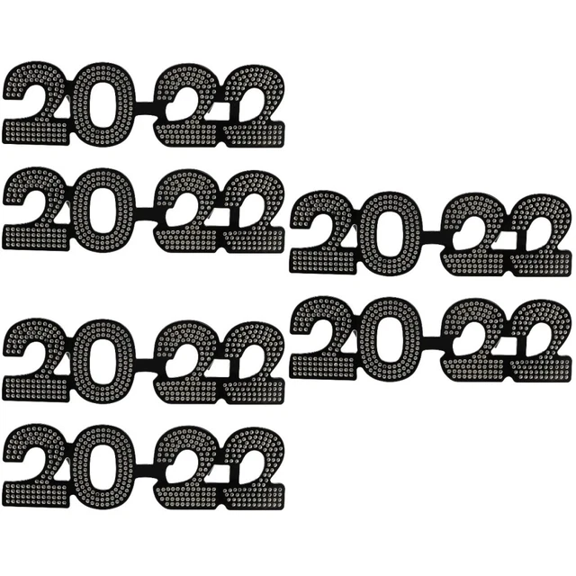 6 Pcs 2022 Digital Glasses Nativity Ornaments for Kids Party Eyeglasses Photo