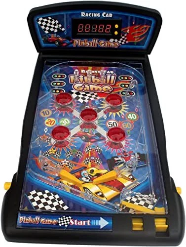 Pinball Machine Electronic Tabletop Pinball Game 16.5 Inch Scoreboard Kid Play