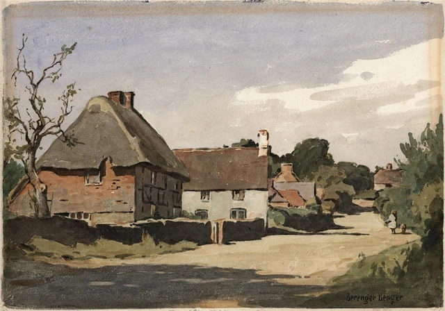 BERENGER BENGER (1868-1935) - Watercolour Painting - Village In Sussex ...