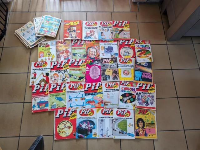 Vintage 70 Lot De  Magazines Pif Gadget