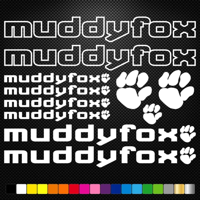Convient à  Muddyfox 11 Stickers Autocollants Adhésifs - Vtt Velo Mountain Bike