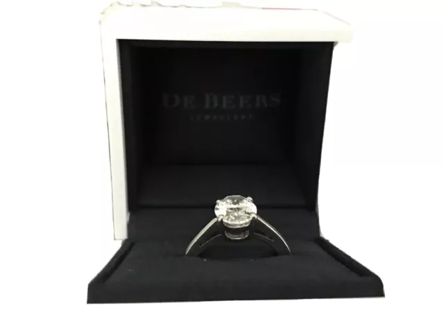 De Beers Diamond Solitaire Engagement Ring Platinum 2.54 carats RRP: £68+ Papers
