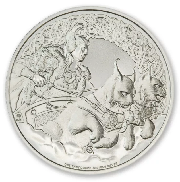 2022 Niue Norse Gods Freya 1 oz Silver Coin - 2500 Mintage