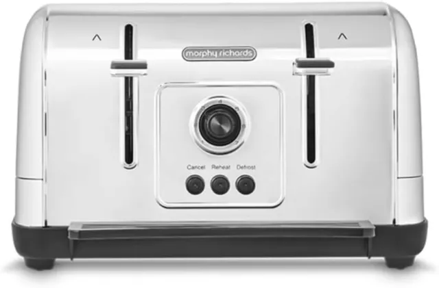 Tostadora Morphy Richards Venture cepillada 4 rebanadas - acero inoxidable cepillado - Defr