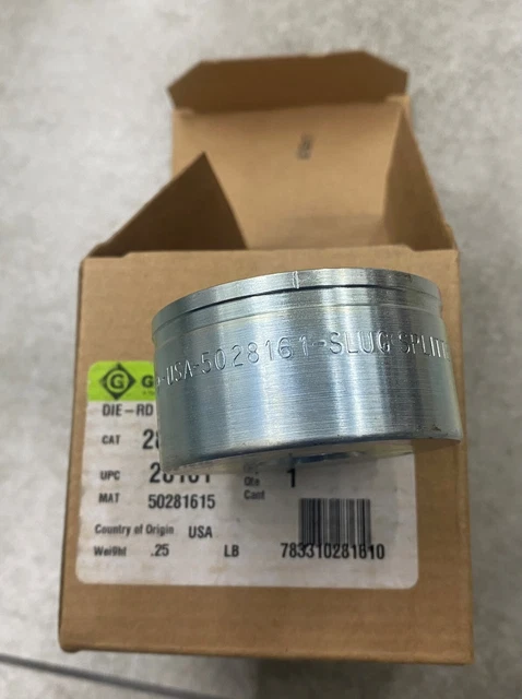 Greenlee 28161 SLUG SPLITTER 1-1/4" Conduit Size Die