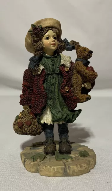 Yesterdays Child Dollstone Boyds Doll Figurine Gathering Apples 1996