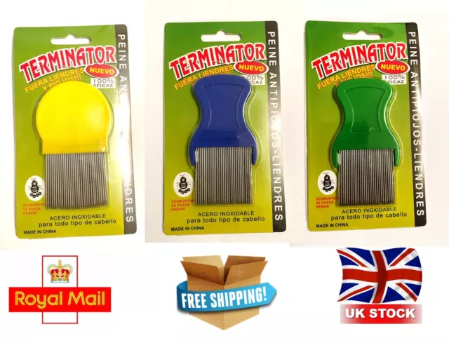 Metal Head Lice Comb Fine Tooth | Pet Dog Cat Flea Hair Kids Nit Eggs Removal