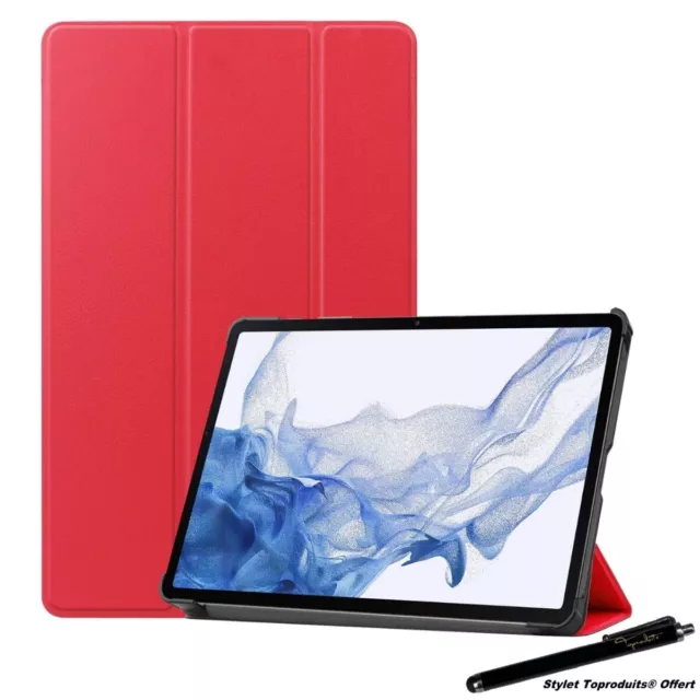 Coque Smart Rouge Premium pour Samsung Galaxy Tab S8 11" SM-X700 - X706