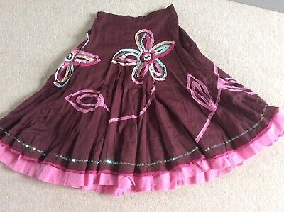 Marks & Spencer Girls Boutique Pink Sequin Flower Skirt age 6 years