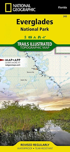 National Geographic Everglades National Park Trails Illustrated Topo Map #243