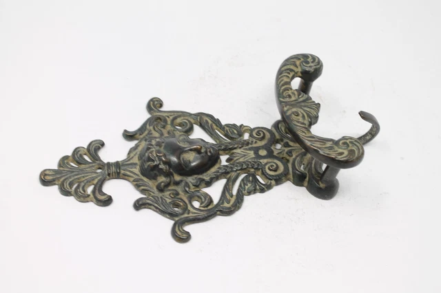 Vintage Original Hand Crafted Brass English Wall Hook Hanger Hardware NH6819 6