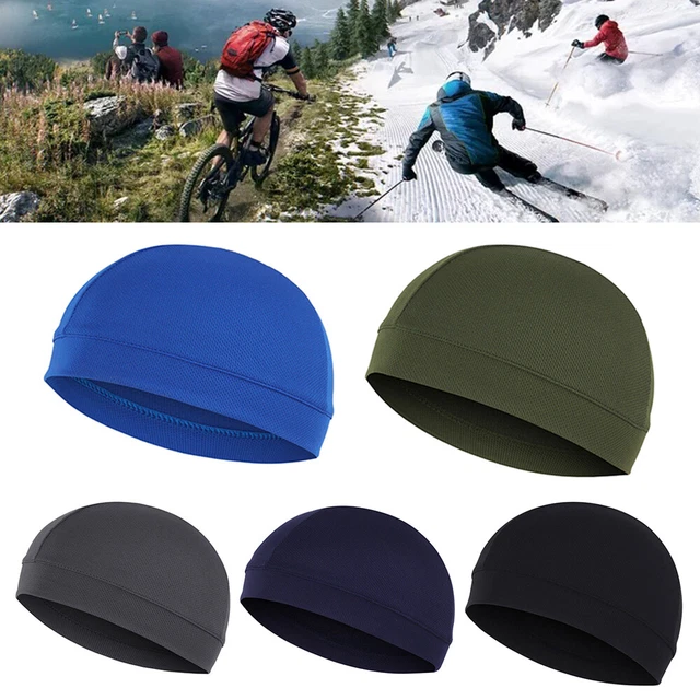 Lot De 2 Bonnets De Cyclisme Fins - Doublure Respirante Pour Casque, Course, Running, Taille Unique