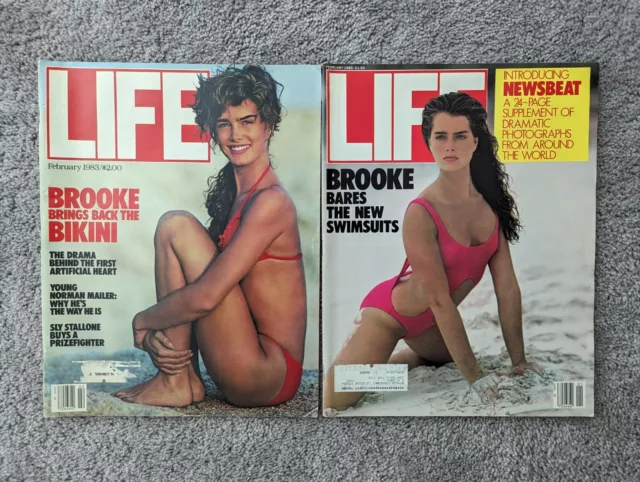 LIFE magazines lot of 2 BROOKE SHIELDS 1983 & 1985 Sly Stallone Norman Mailer