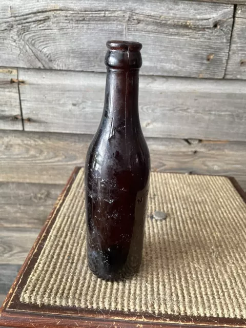 Vintage Beer Bottle Mcdonach & Shea Amber Beer Bottle Embossed 2