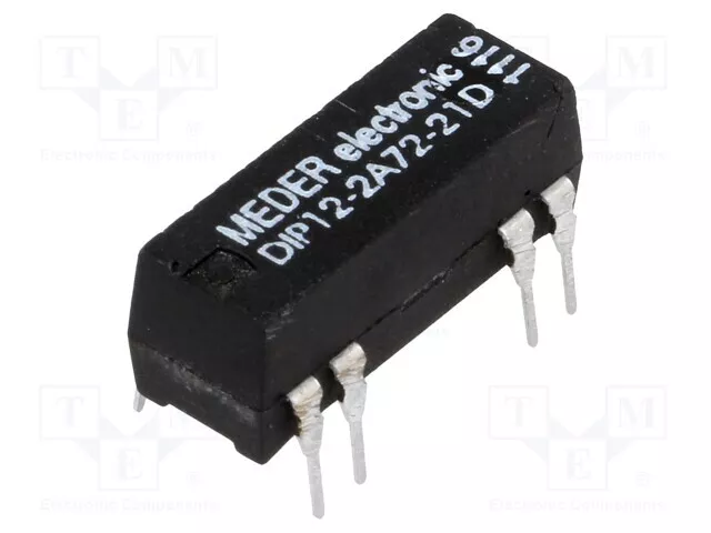 Relay: Reed Uspule: 12VDC max.200VDC 1A max.200VAC DIP12-2A72-21D Elec