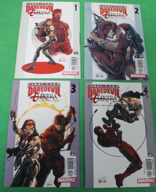 "Ultimate Daredevil/Elektra" Lot - 1-4 - 2003 - HIGH GRADE Marvel Comics - NM