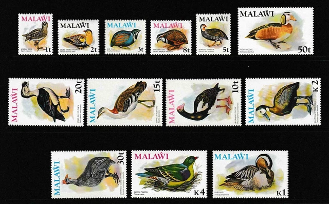 Malawi 1975 Vögel Komp-Satz Mi.Nr. 229-241 Postfrisch MNH**