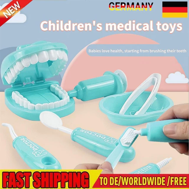 Tikhell 9-teiliges Zahnputzspiel f? Kinder, p?agogisches Dental-Szenenspielzeug,