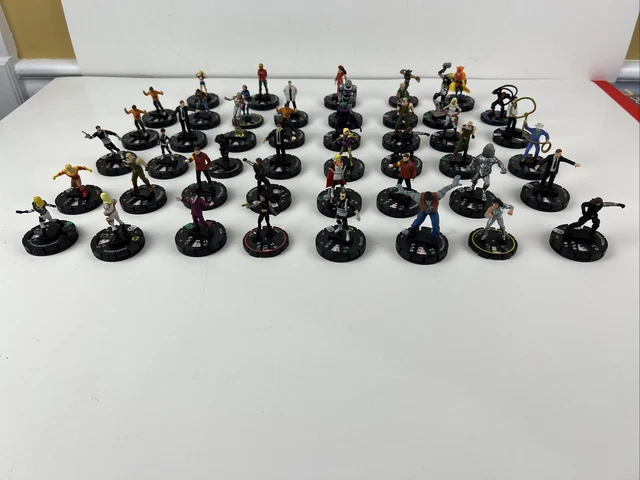 Heroclix Lot of 45 DC Comics Marvel Wizkids