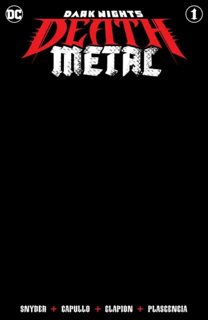 Dark Knights: Death Metal #1 - Black Blank Variant Cover