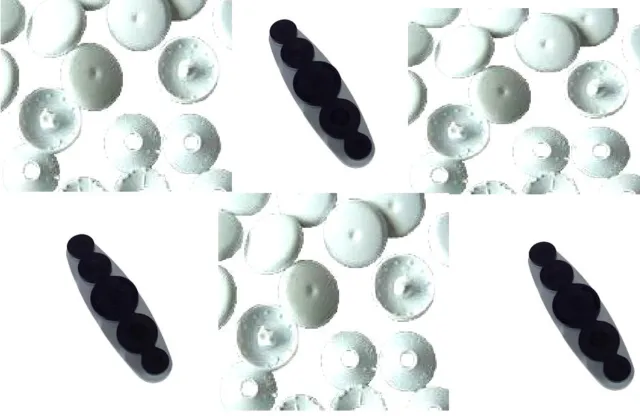 Botones de plástico autocubierta, 11 mm, 15 mm, 19 mm, 22 mm, 29 mm, franqueo gratuito en el Reino Unido