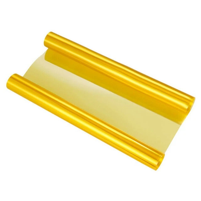 Film Teinte Phare Voiture Jaune 30x120cm - Vinyle Adhésif - Protection Et Style - Pour Phares/Feux