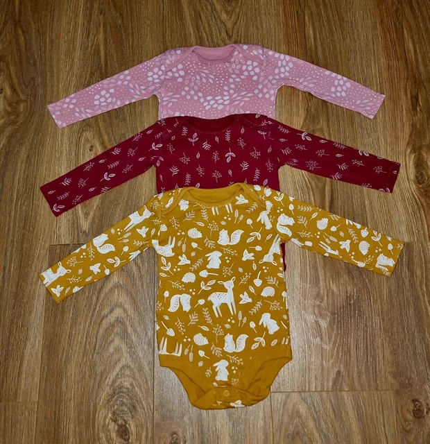 #26 Huge Bundle Of Baby Girls Sleepsuits Pjs Bodysuits Vests Age 9-12 Months 3