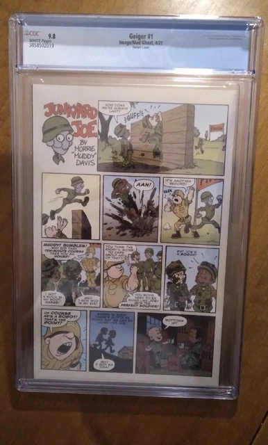Geiger #1 CGC 9.8 White Pages Erik Larsen Cover Variant. Image Comics 2