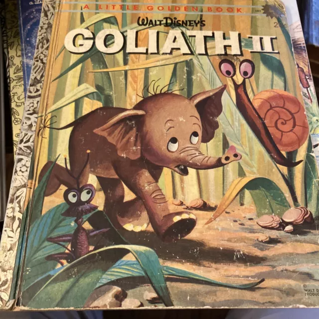 vtg golden walt disneys Goliath II- b edition- RARe!