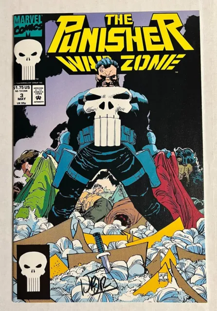 The Punisher War Zone #3 (1992) - Signed by John Romita JR