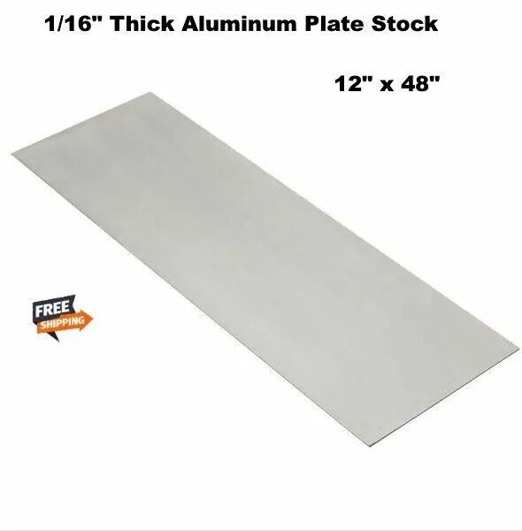 Aluminum Plate Stock 1/16" Thick x 12" x 48" Sheet 3003 Alloy Mill Finish