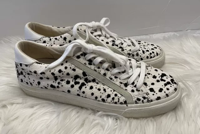 Madewell Sidewalk Low Top Sneakers Spatter Painted Calf Hair Women’s Size 8.5