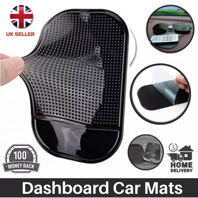 Dashboard Car Mats Black Non-Slip Sticky Phone Holder Mat Anti Slip Cell Mount