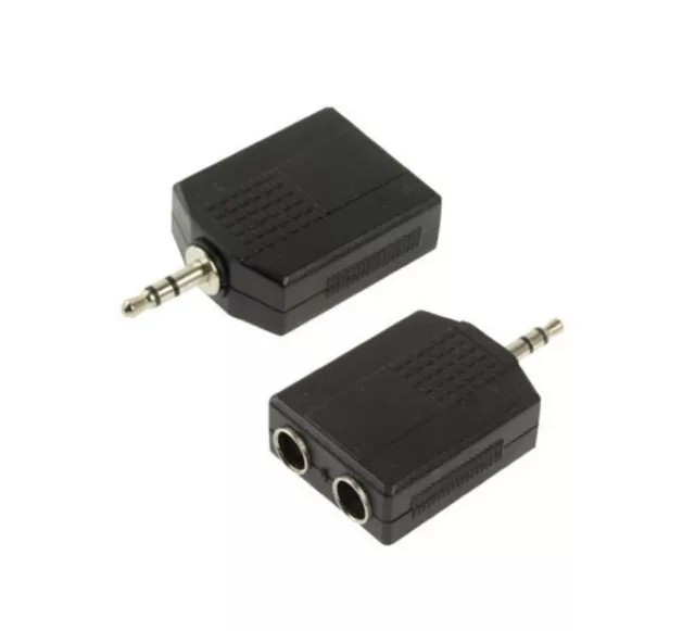 SDOPPIATORE AUDIO JACK 3,5 M 6,35 F presa splitter cavo adattatore stereo