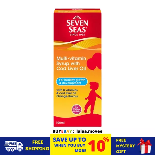 100ml Seven Seas Multivitamin Syrup With Cod Liver Oil Orange Flavor For Kids
