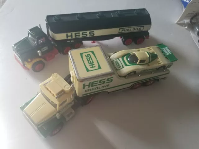Hess Truck Lot 2 Trucks 1991 Issue And 1984 Truck Preowned No Box As Is