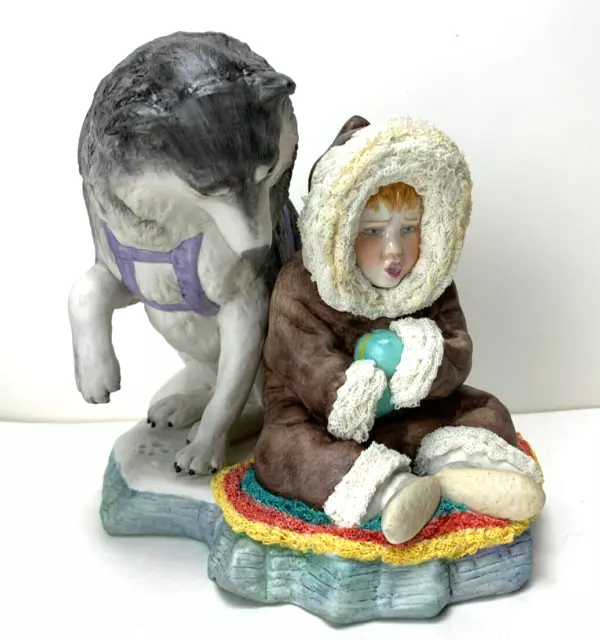 Scarce! MZ IRISH DRESDEN Figurine "OISIN AND HIS ARCTIC FRIEND" Ltd Ed. #29/500