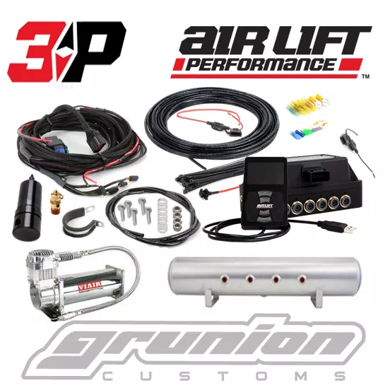 Air Lift 3P Digital Air Bag Suspension Pressure Control System w/ Tank 444C 3/8"