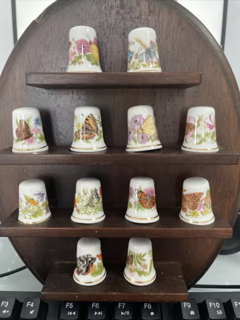 12x Hammersley Bone China Butterfly Thimbles