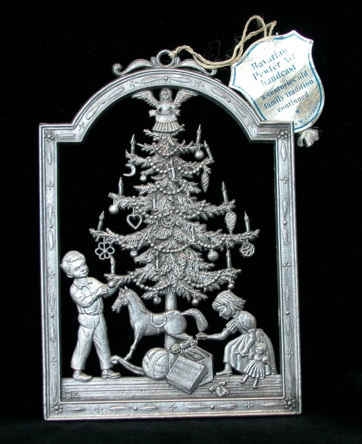 VINTAGE WILHELM SCHWEIZER Diessen Pewter Ornament 4.5